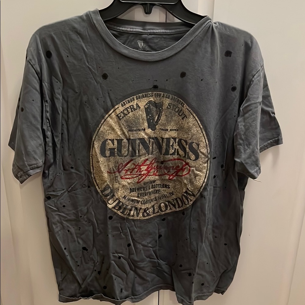 Guinness Gray Graphic T-Shirt for Men